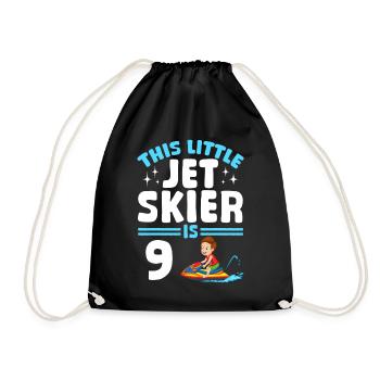 Kids Jetski Rider - This little jet skier is 9 Yea - Turnbeutel - Schwarz - Vorne