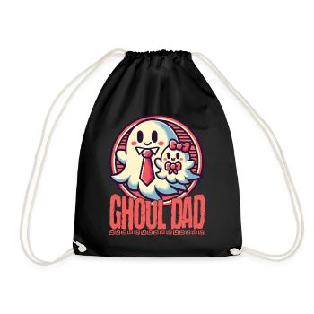 Ghoul Dad Stylish Ghost Motif - Drawstring Bag - black - Front