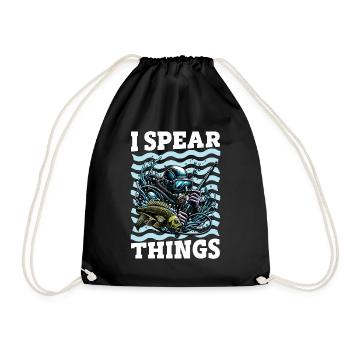 Spearfishing I Spear Things Freedive Spearfisher - Turnbeutel - Schwarz - Vorne