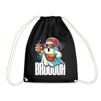 Ghost Broth Instead Of Boo Stylish - Drawstring Bag - black - Front