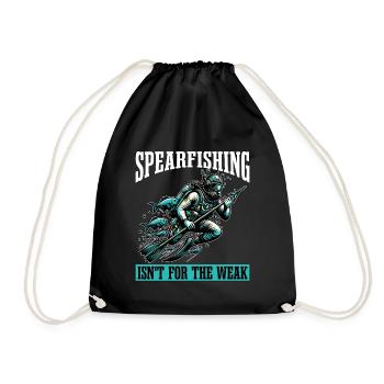 Spearfishing Isn't For The Weak Fishing Enthusiast - Drawstring Bag - black - Front