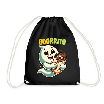 Ghost Boorrito for Burrito Fans - Drawstring Bag - black - Front