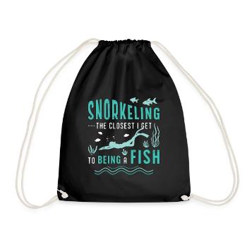 Snorkeling The Closest I Get To Being Scuba Diving - Drawstring Bag - black - Front