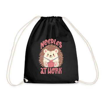 Aiguilles au travail - Sac de sport léger - noir - Devant