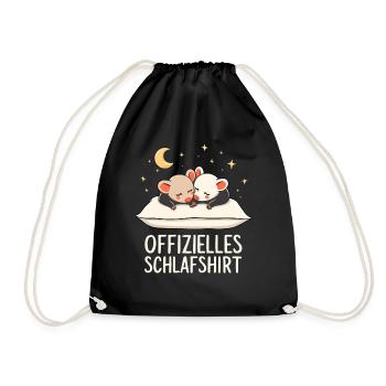 Offizielles Schlafshirt Opossums Opossum Paar - Turnbeutel - Schwarz - Vorne