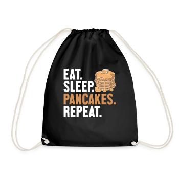 Manger des crêpes pour dormir Répéter les recettes Griddlecake - Sac de sport léger - noir - Devant