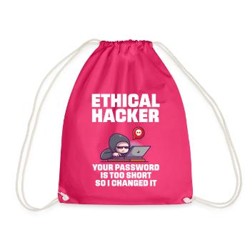 Drôle de dicton Hacker éthique pour le nerd du piratage - Sac de sport léger - fuchsia - Devant