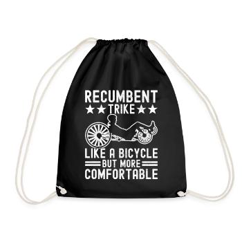 Tricycle couché Liegetrike Liegedreirad - Sac de sport léger - noir - Devant