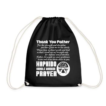 Hapkido Humble Warrior Prayer - Drawstring Bag - black - Front