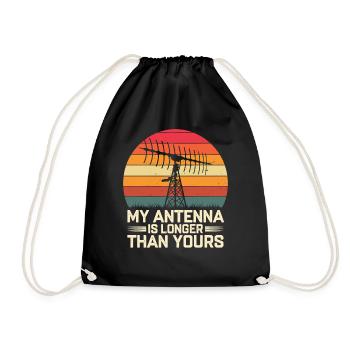 Amateurfunker Antenne Länger Als Deine - Turnbeutel - Schwarz - Vorne