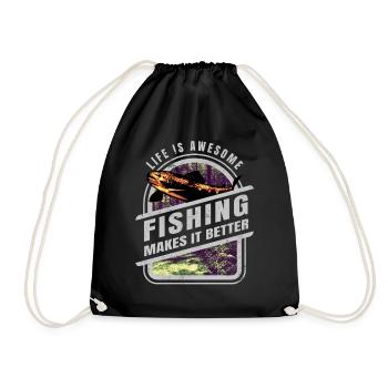 La vie est belle, la pêche la rend meilleure - Angler Spr - Sac de sport léger - noir - Devant