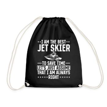Funny Jetski Rider - I am the best jet skier - Turnbeutel - Schwarz - Vorne