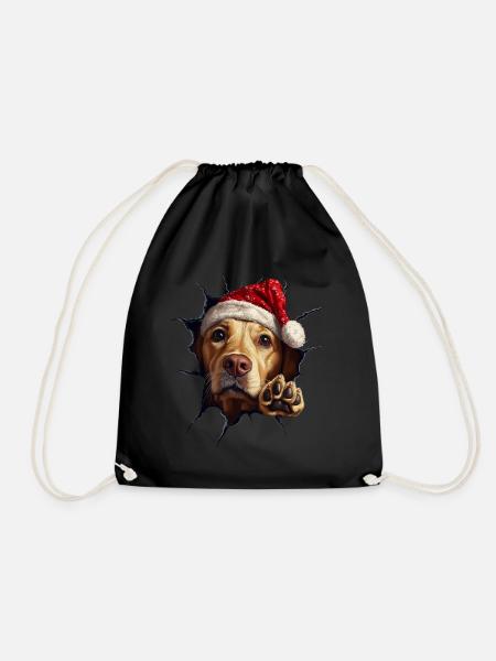 Hundebesitzer Hunde Weihnachten Weihnachts Hund - Turnbeutel - Schwarz