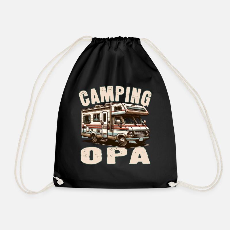 Camping Opa - Turnbeutel - Schwarz