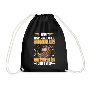 Armadillo Armadillo Talk about Armadillo - Drawstring Bag - black - Front
