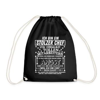 Fier patron drôle cadeau pour le bureau du directeur - Sac de sport léger - noir - Devant