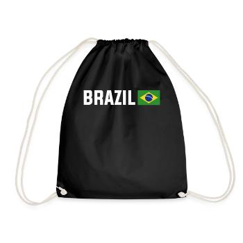 Brasilien Brazil shirt Brasilianer Rio de Janeirao - Turnbeutel - Schwarz - Vorne