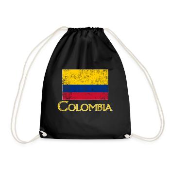 Kolumbien Colombia Medellin Urlaub Bogota Cali - Turnbeutel - Schwarz - Vorne
