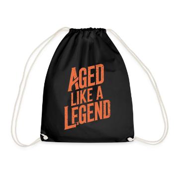 Birthday Getting Older Like a Legend - Drawstring Bag - black - Front