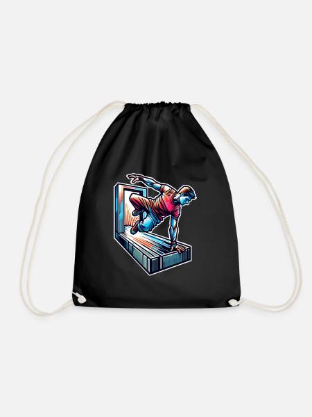 Parkour - Drawstring Bag - black