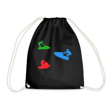 Silhouette de jet ski Silhouette de jet ski Jet ski - Sac de sport léger - noir - Devant
