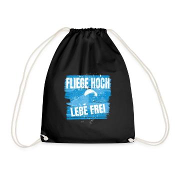 Fliege hoch, lebe frei – Weini's Wilderness - Turnbeutel - Schwarz - Vorne