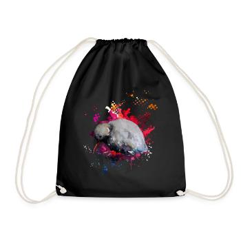 Kiwi Bird Colorful - Drawstring Bag - black - Front