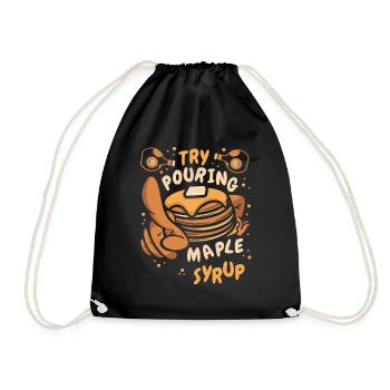 Essayez de verser des recettes de sirop d’érable Griddlecake - Sac de sport léger - noir - Devant