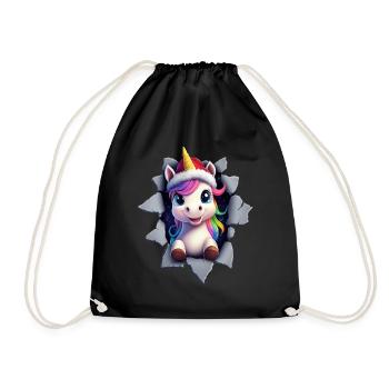 Licorne drôle Licornes de Noël Licorne - Sac de sport léger - noir - Devant