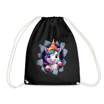 Licorne drôle Licornes de Noël Licorne - Sac de sport léger - noir - Devant