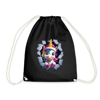 Licorne drôle Licornes de Noël Licorne - Sac de sport léger - noir - Devant