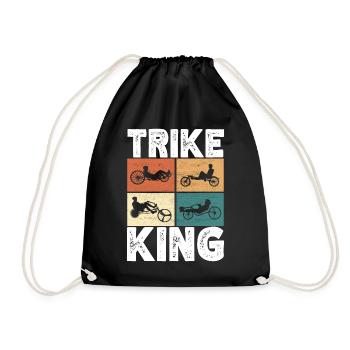 Recumbent Trike Liegetrike Liegedreirad - Drawstring Bag - black - Front