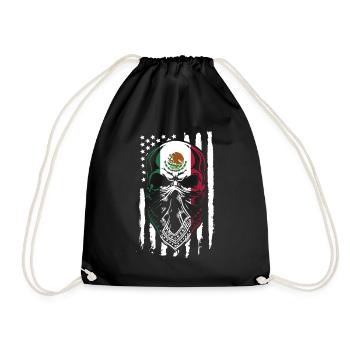 Mexique Mexique Cadeau mexicain Flag Football - Sac de sport léger - noir - Devant
