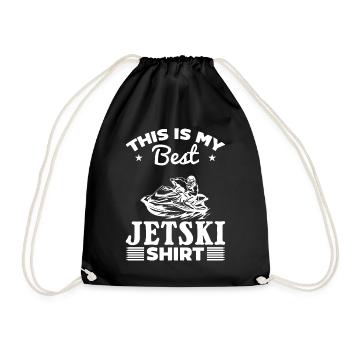 This is my best Jetski shirt Jetski Rider - Drawstring Bag - black - Front