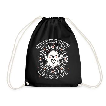 Ma copine est mon boo ghost love - Sac de sport léger - noir - Devant
