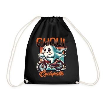 Goule Cyclopathe Drôle Fantôme Conducteur - Sac de sport léger - noir - Devant