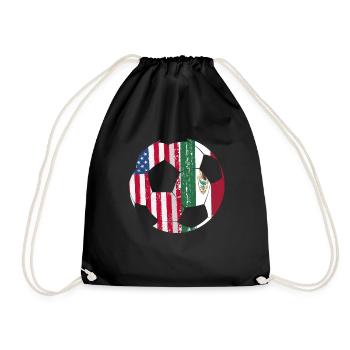 Mexique Mexique Cadeau mexicain Flag Football - Sac de sport léger - noir - Devant