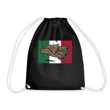 Mexique Mexique Cadeau mexicain Flag Football - Sac de sport léger - noir - Devant