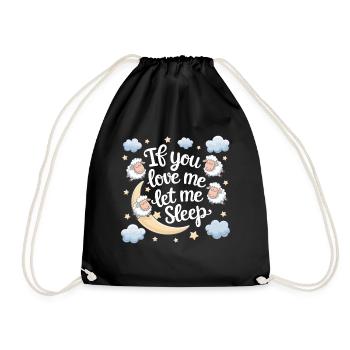 Funny Sleep Saying - Drawstring Bag - black - Front