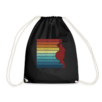 Retro LARPing Armor Weapons Character LARP - Drawstring Bag - black - Front