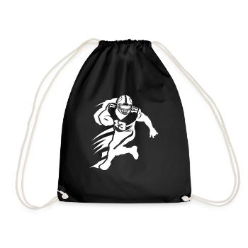 American Footballer - Drawstring Bag - black - Front