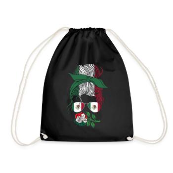 Mexique Mexique Cadeau mexicain Flag Football - Sac de sport léger - noir - Devant