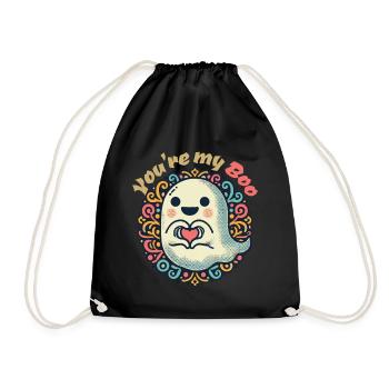 Tu es mon boo Mignon Ghost Design - Sac de sport léger - noir - Devant
