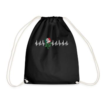 Mexico Mexico Mexican Gift Flag Football - Drawstring Bag - black - Front