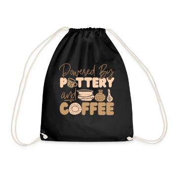 Pottery Ceramics Artist Coffee - Drawstring Bag - black - Front