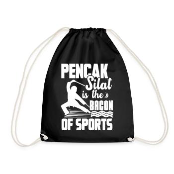 Pencak Silat is Bacon of Hobbies - Drawstring Bag - black - Front