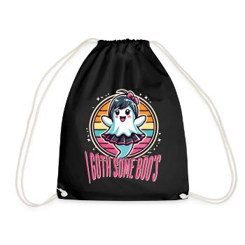 Halloween Goth Girl I Got Boo's - Drawstring Bag - black - Front