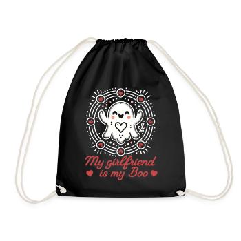 Ma copine est mon âme boo amour - Sac de sport léger - noir - Devant