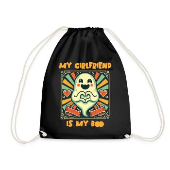 Ma copine est mon boo ghost love - Sac de sport léger - noir - Devant