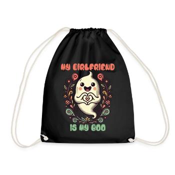Meine Freundin Ist Mein Boo Geist - Turnbeutel - Schwarz - Vorne